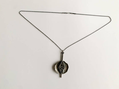 Vintage Pendant Necklace silver plated 1960s