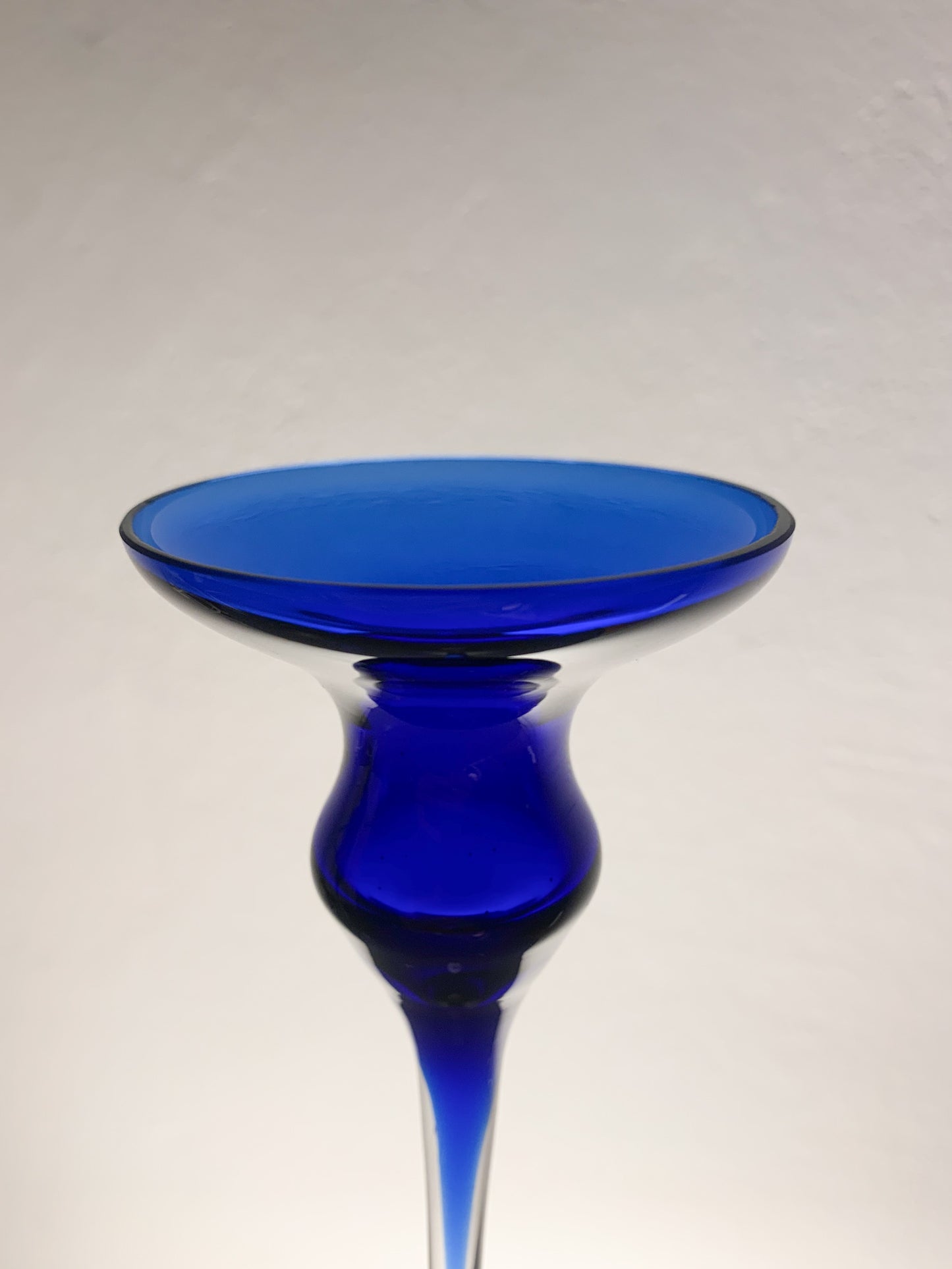 Duo Blue Glass Candlesticks by Marjut Kumela | Finland