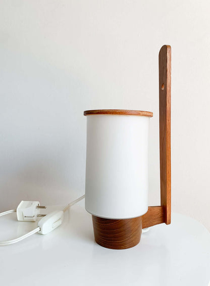 Rare Lival Oy wall teak lamp, Finland 1950s