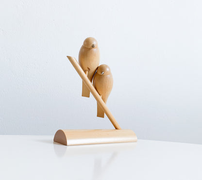 Aarikka Finland | Wooden bird pair sculpture