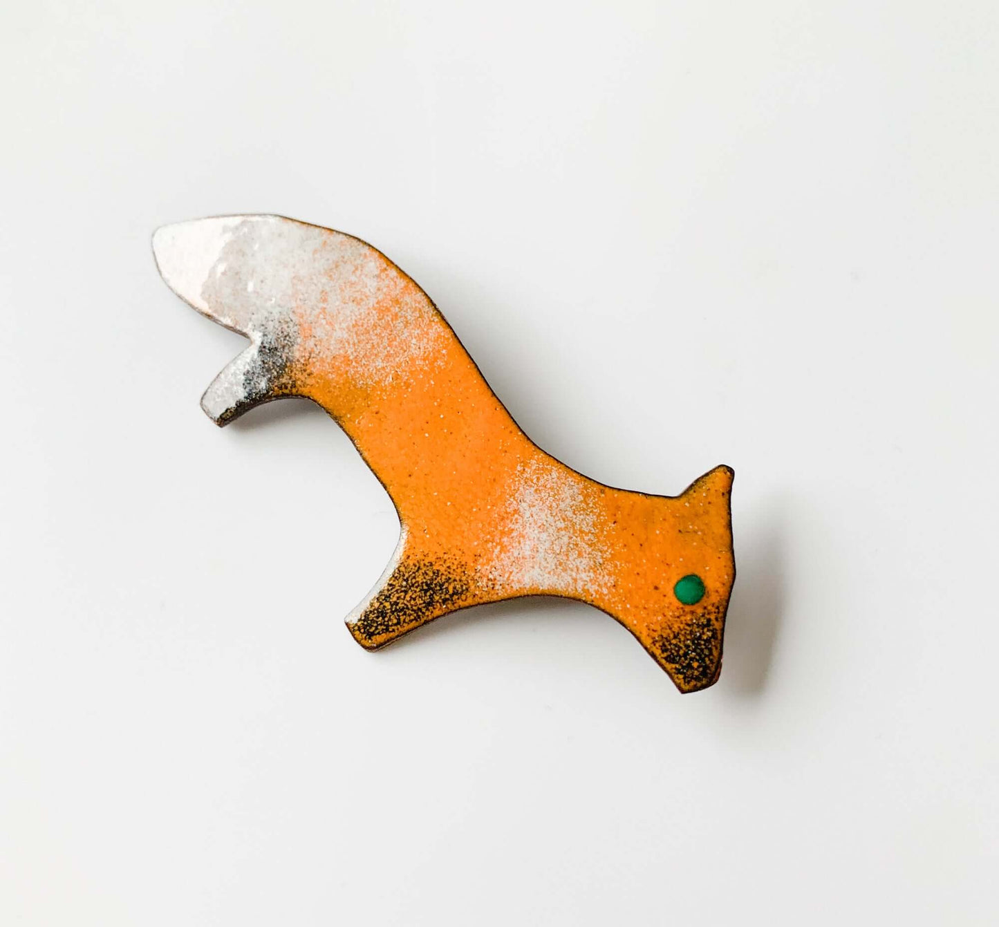 Finnish Enamel Fox Brooch | 1970s