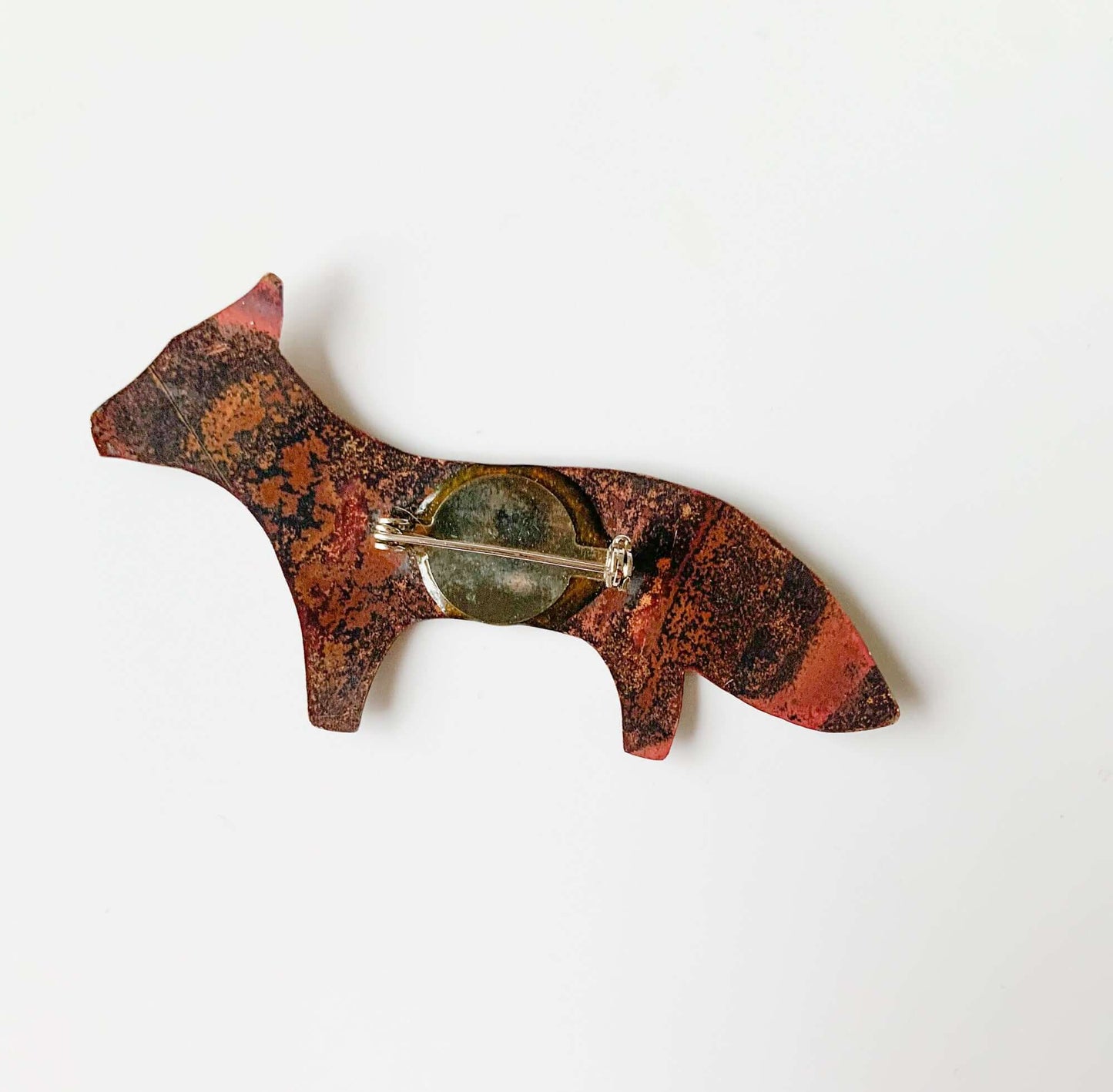 Finnish Enamel Fox Brooch | 1970s