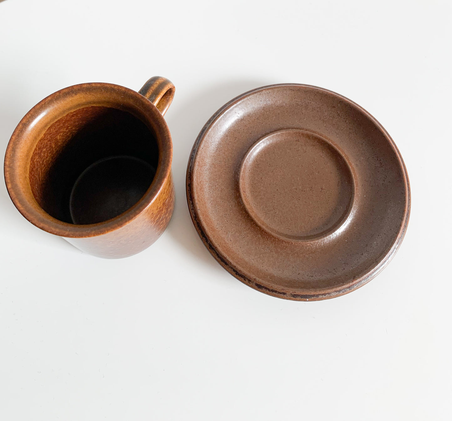 Arabia Finland | Ruska coffee cup, saucer, stamped
