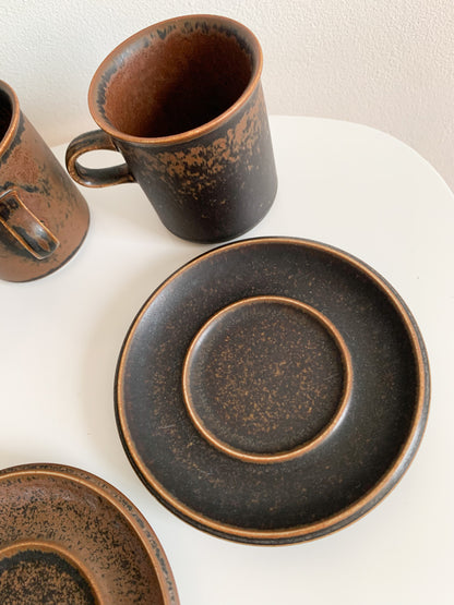 Arabia Finland | Trio of Ruska coffee cups