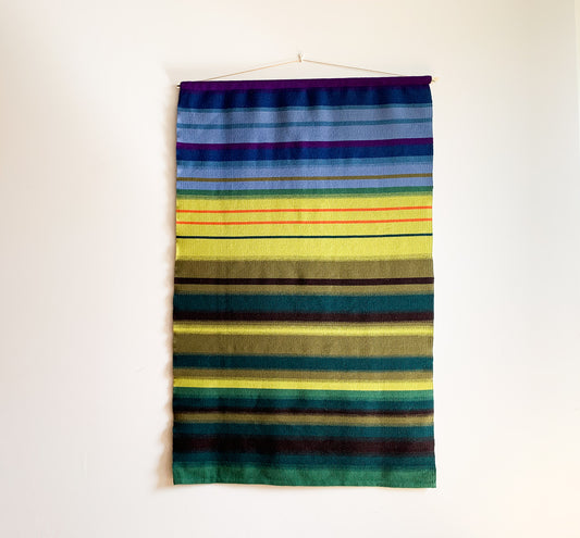 Electric Tundra | Handwoven Finnish Raanu Wall Textile, 1970s