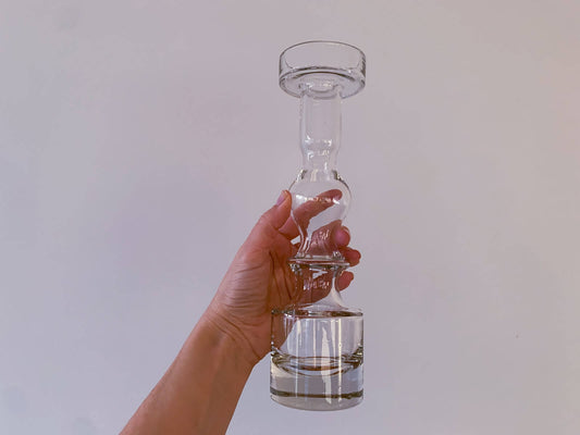 Riihimaen Lasi Candle Holder Midcentury Style