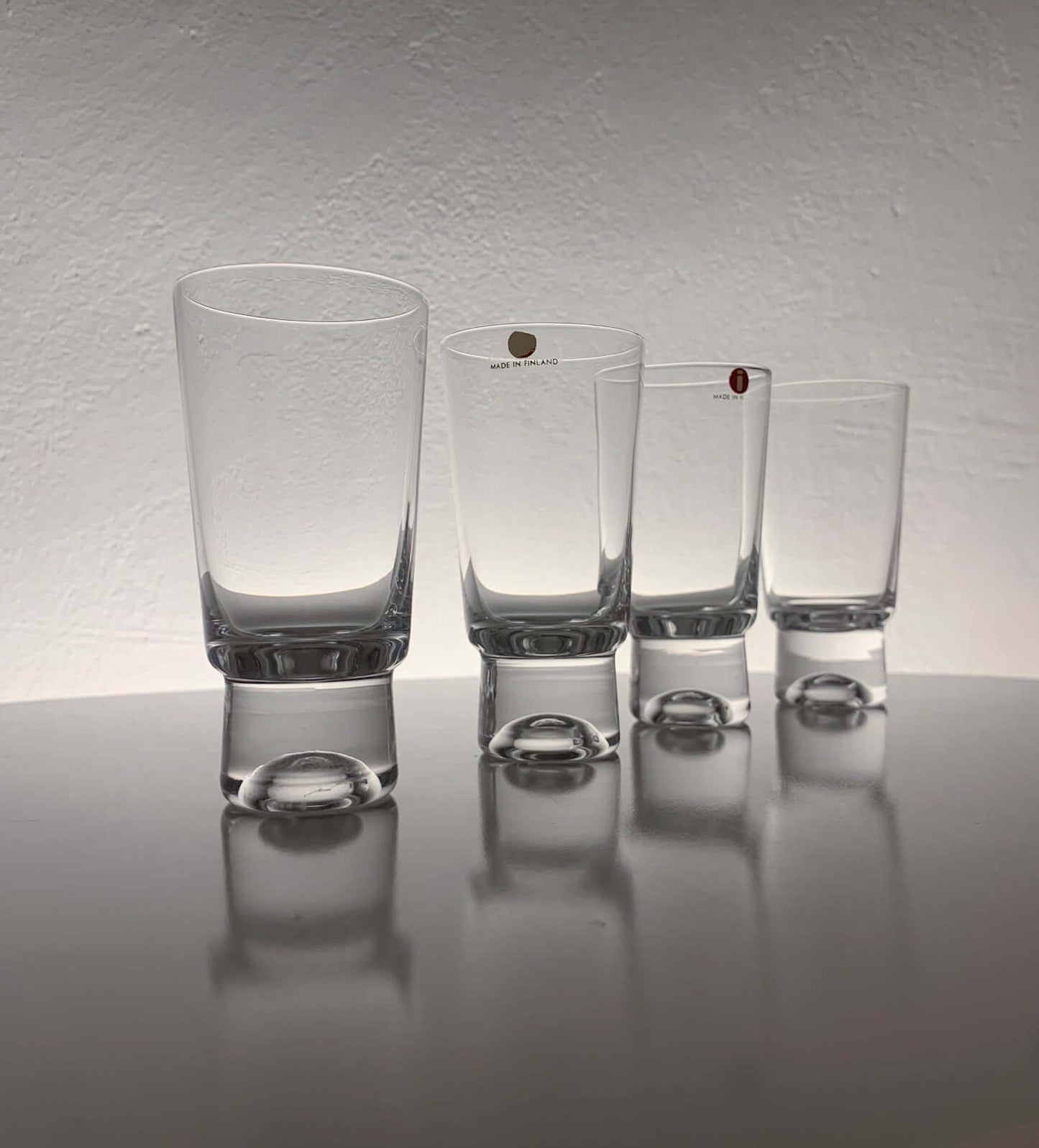 Tapio Wirkkala Iittala, 4 Shot Glasses Set Future Series