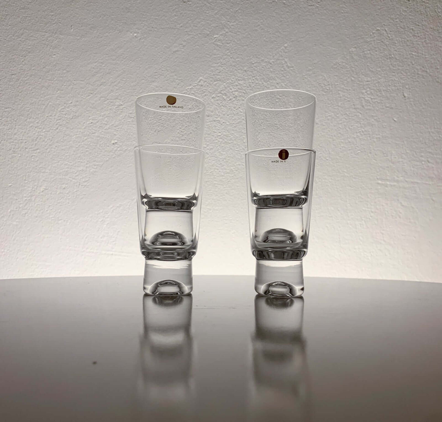 Tapio Wirkkala Iittala, 4 Shot Glasses Set Future Series
