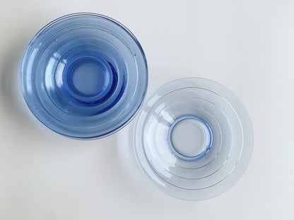 Azure Blue 5 dessert plates in style of Bölgeblick Aino Aalto
