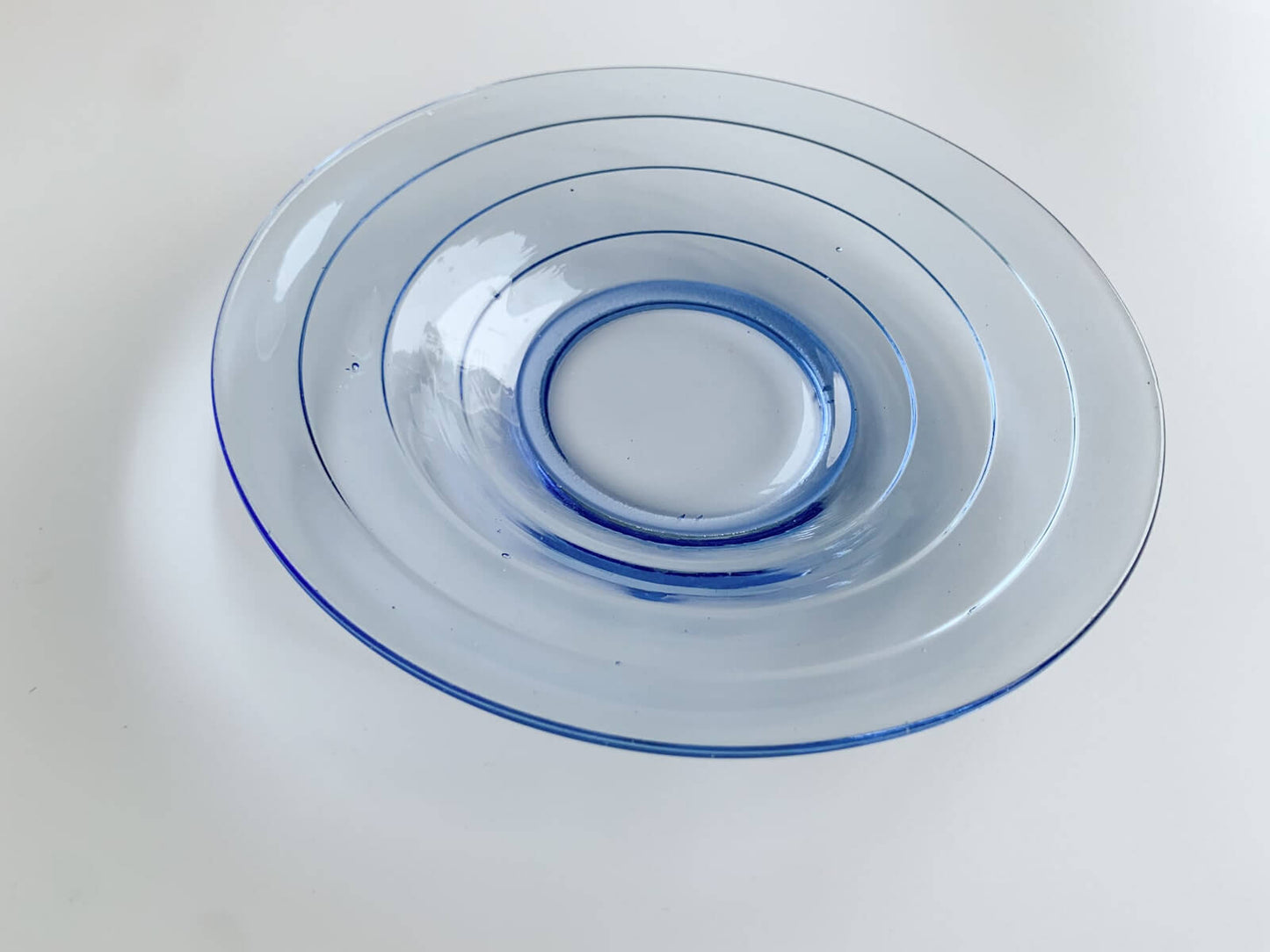 Azure Blue 5 dessert plates in style of Bölgeblick Aino Aalto