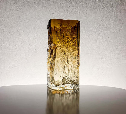 Brutalist Glass Vase Kallio by Kaj Blomqvist, Kumela