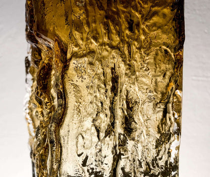 Brutalist Glass Vase Kallio by Kaj Blomqvist, Kumela