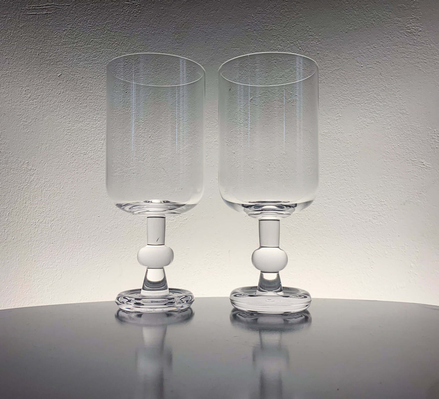 2 Large Crystal Goblets | Possible Holmegaard