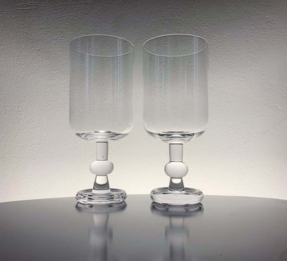 2 Large Crystal Goblets | Possible Holmegaard