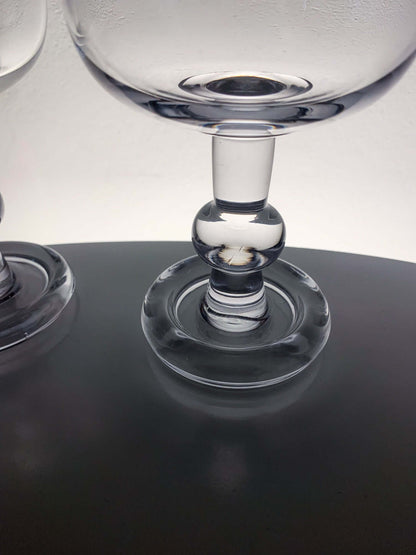 2 Large Crystal Goblets | Possible Holmegaard