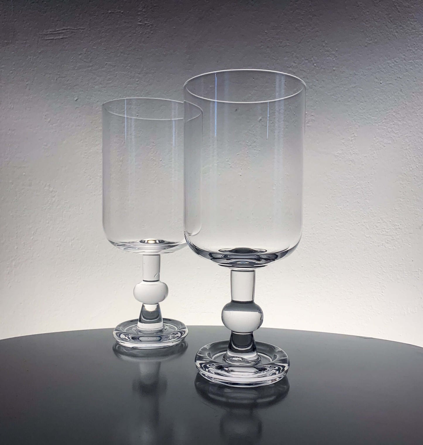 2 Large Crystal Goblets | Possible Holmegaard