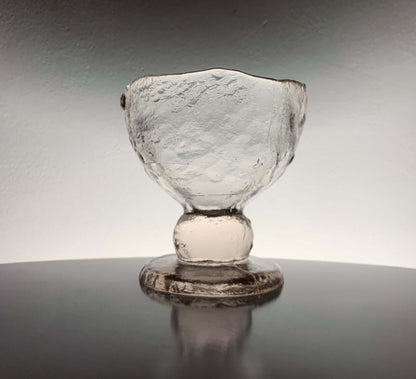 Brutalist Art Glass Vase | Candle Holder Kivi Series, Finland, 1980s