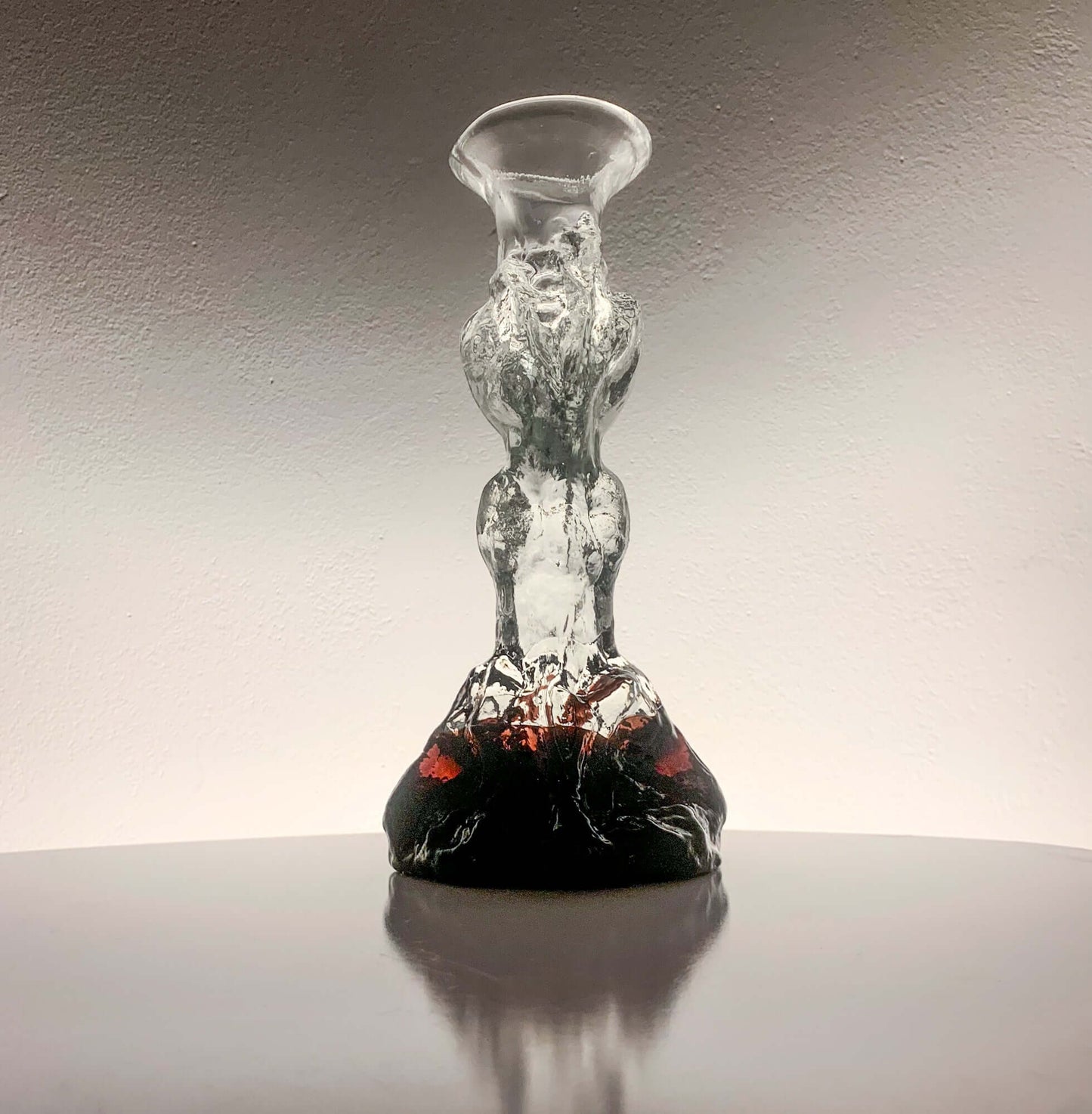 Art Glass Candle Holder & Figurine, 20 cm, Humppila Finland