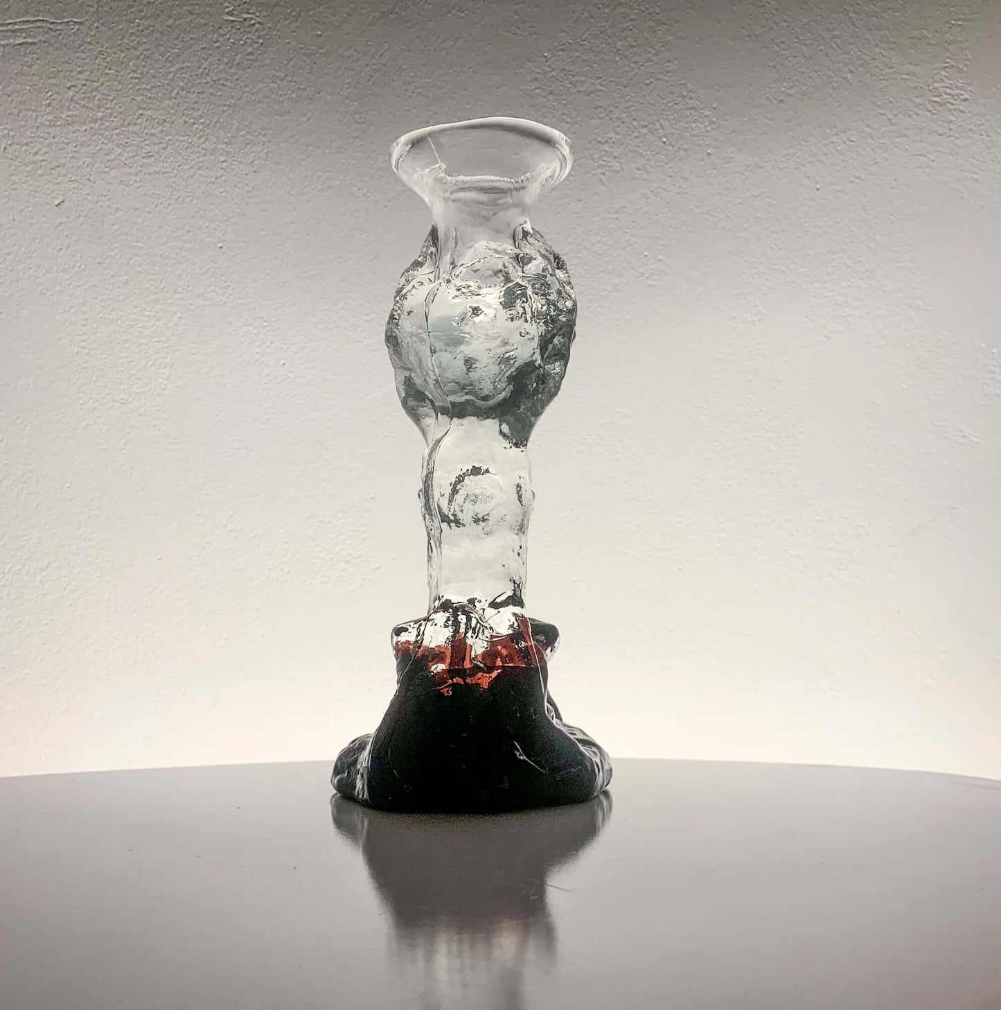 Art Glass Candle Holder & Figurine, 20 cm, Humppila Finland