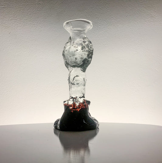 Art Glass Candle Holder & Figurine, 20 cm, Humppila Finland