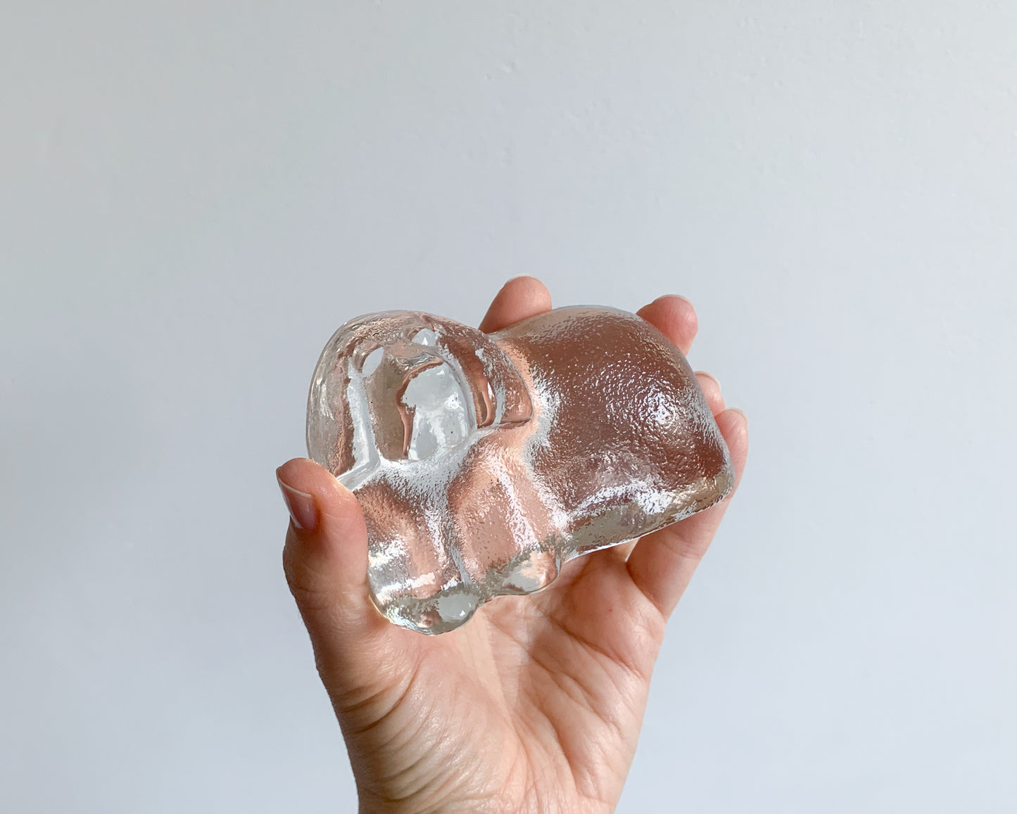 Dog art glass figurine, Muurla Finland