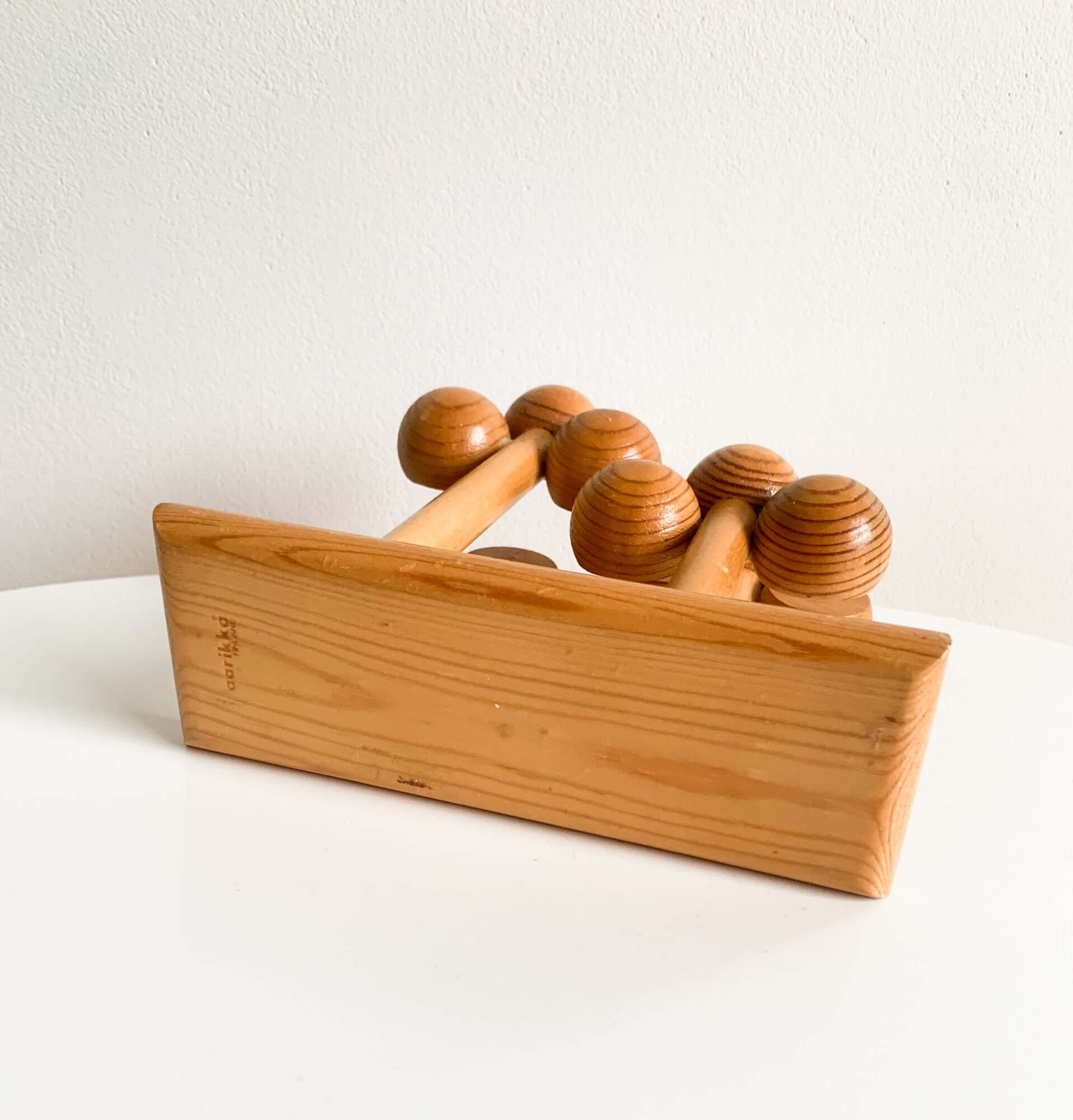 Aarikka Finland | Pine napkin holder & sculpture – Molna Vintage
