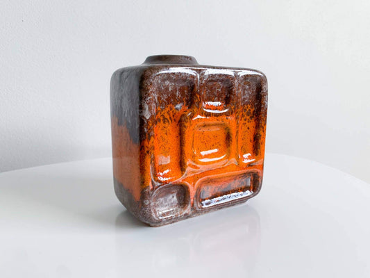 Modernist vase and art object 1301 art ceramics, Strehla Germany, 1970s
