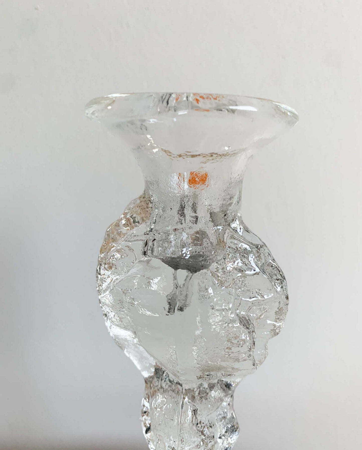 Figurine & candle holder, signed 26 cm| Humppila Finland 1980s