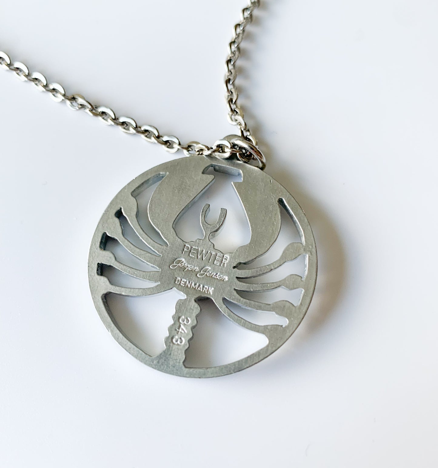 Jørgen Jensen Denmark | Pewter Cancer Pendant Necklace