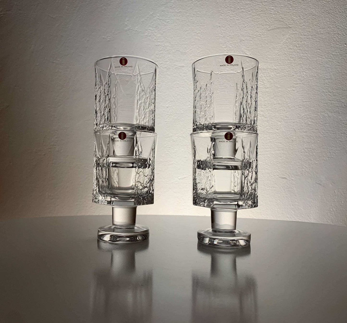 Iittala glassworks liquor glasses Designer tableware