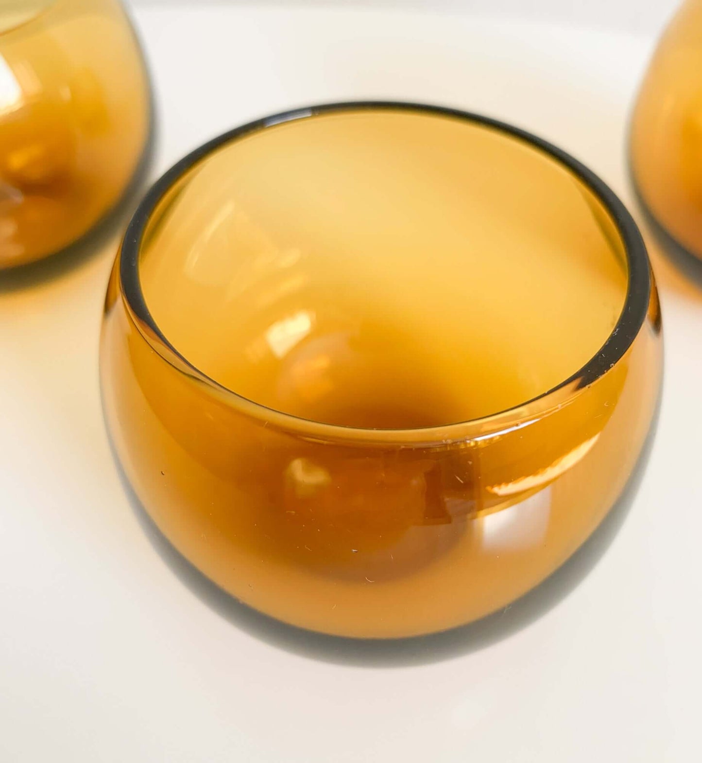 Humppila Talonpoika Amber Glasses by Pertti Santalahti | Set of 3
