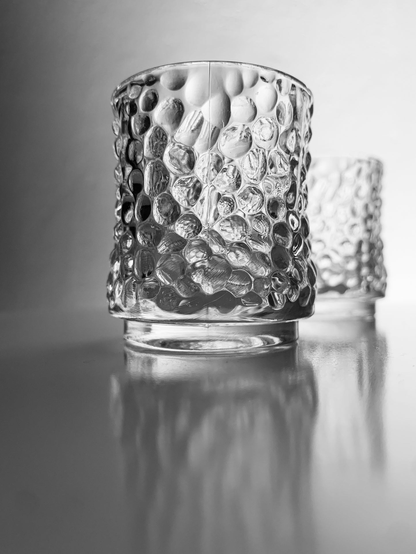 Set of 6 crystal modernist shot glasses Lara, designer Eero Rislakki, 1968-71 Finland