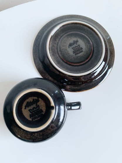Arabia Finland | PW Cofee Cup and Saucer by Peter Winquist