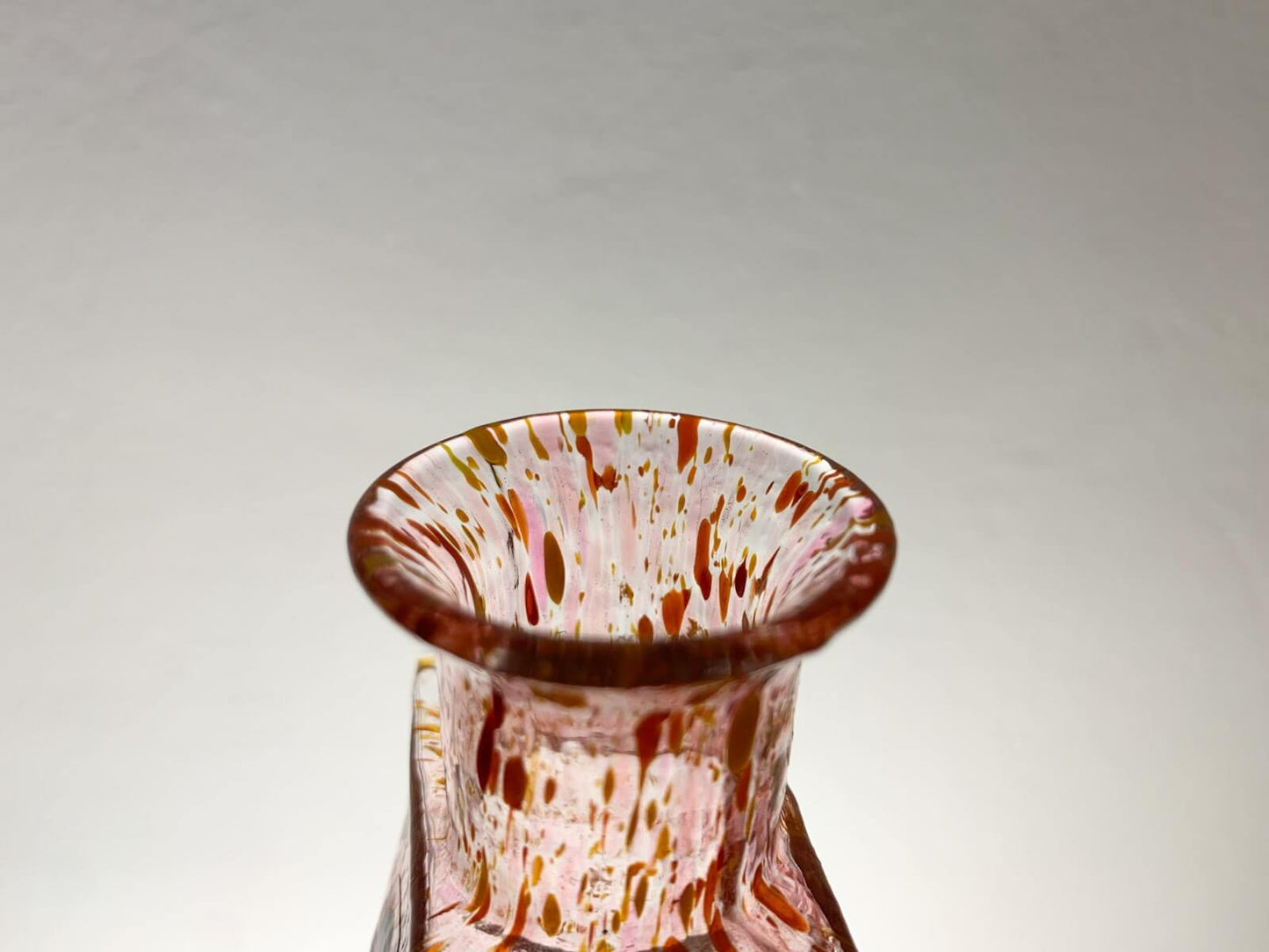 Art Glass Bottle Multicolor Glass by Pukeberg Sweden, 1980s