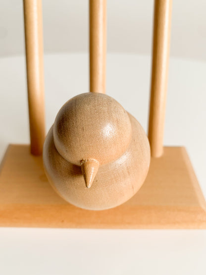 Aarikka Finland | Wooden Bird sculpture and napkin holder