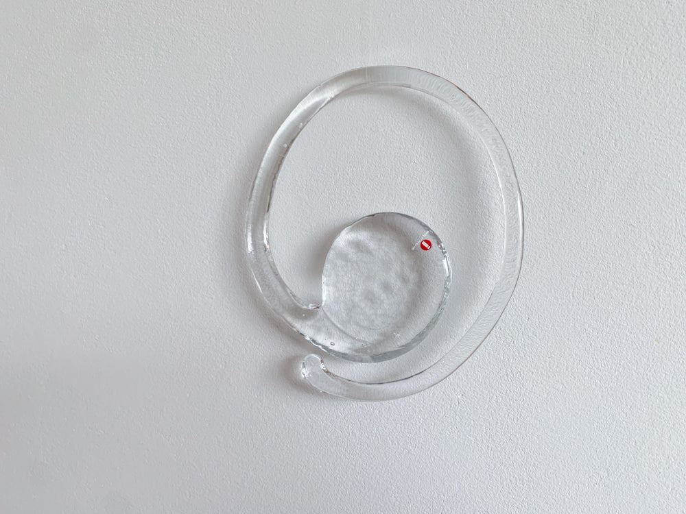 Iittala Valto Kokko glass artwork sculpture figurine hanging