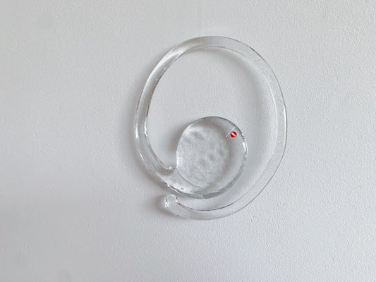 Iittala Valto Kokko glass artwork sculpture figurine hanging