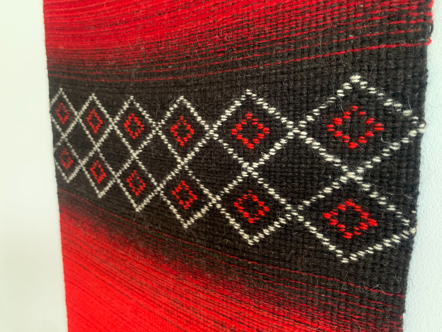 Vintage Finnish Raanu Wall Textile “Karelian Red”, 1970s