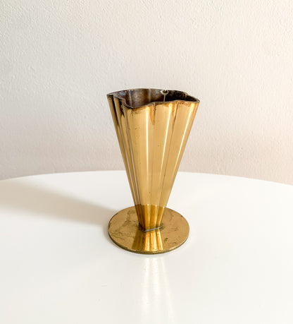 Ystad Metall | Brass Vase by Gunnar Ander, Sweden, circa 1940s