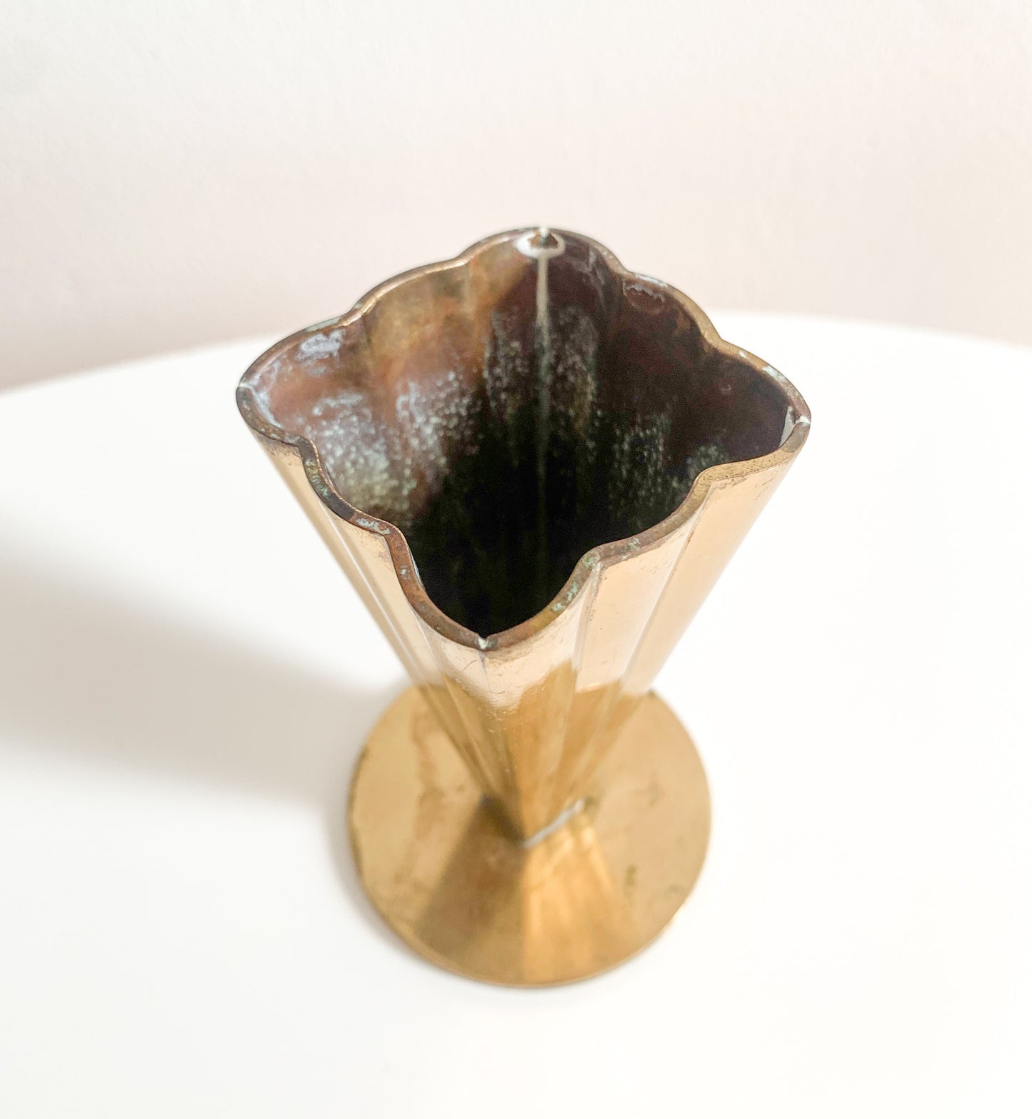 Ystad Metall | Brass Vase by Gunnar Ander, Sweden, circa 1940s
