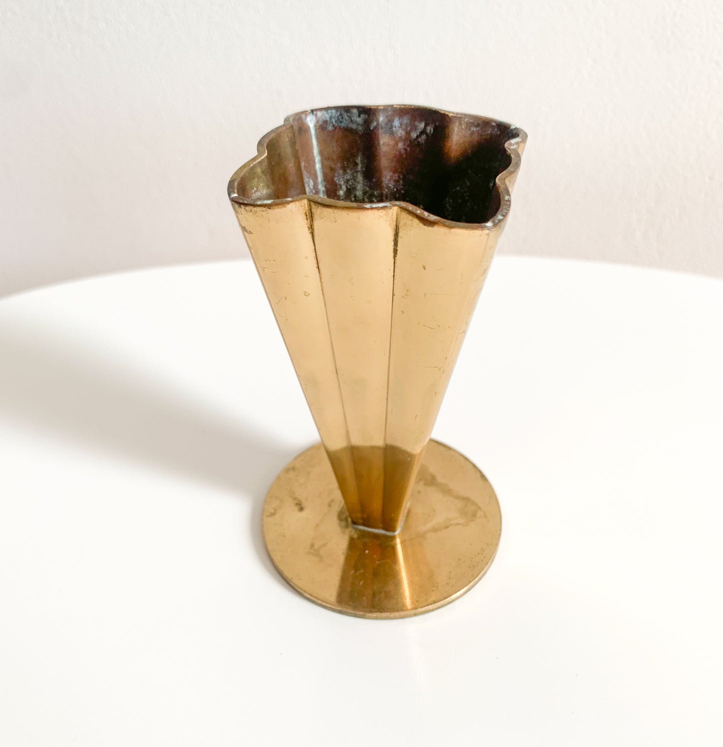 Ystad Metall | Brass Vase by Gunnar Ander, Sweden, circa 1940s