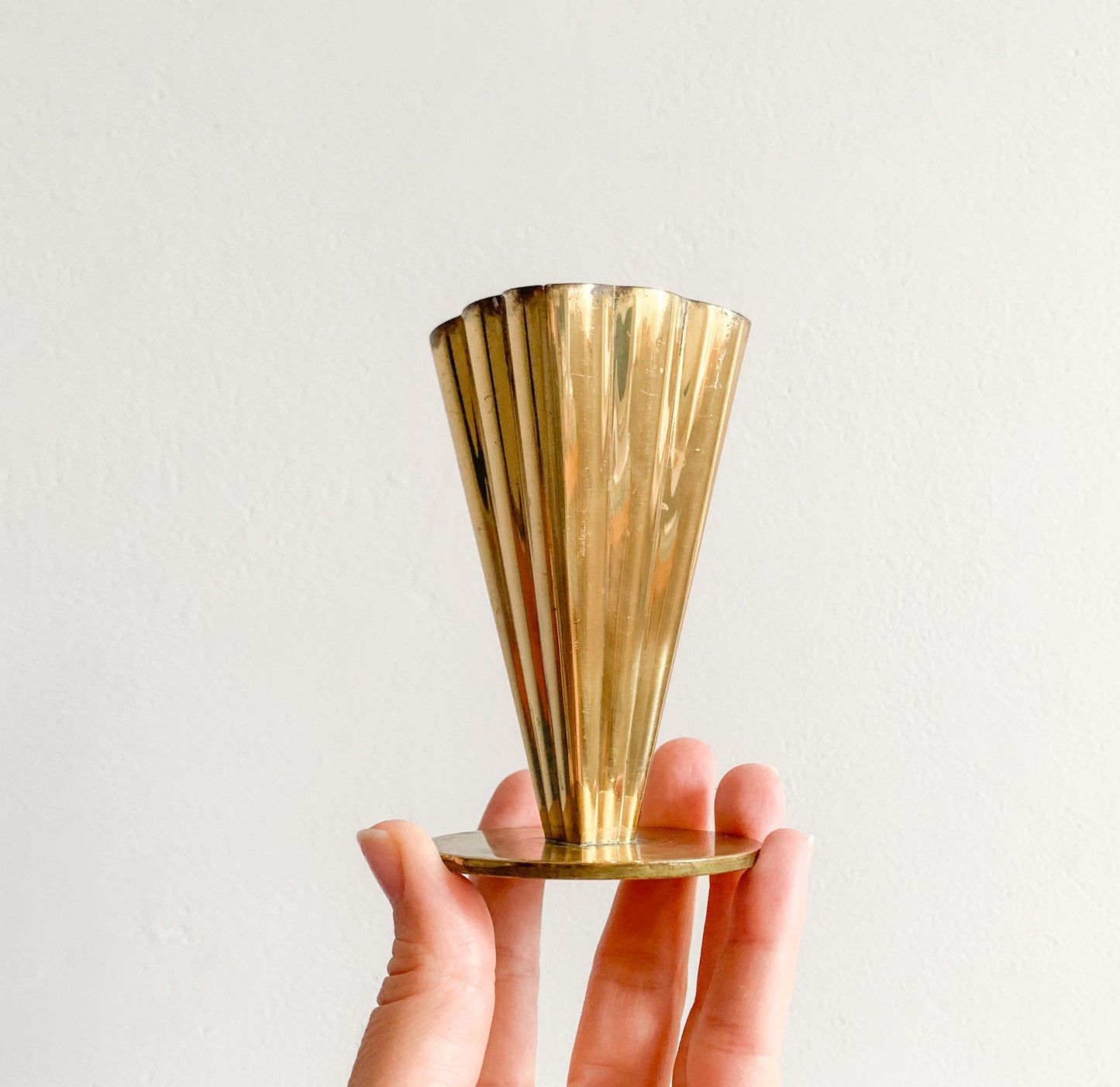 Ystad Metall | Brass Vase by Gunnar Ander, Sweden, circa 1940s