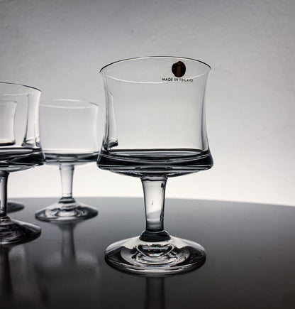 Tapio Wirkkala Iittala | Set of 5 Iittala Romantica cordial glasses