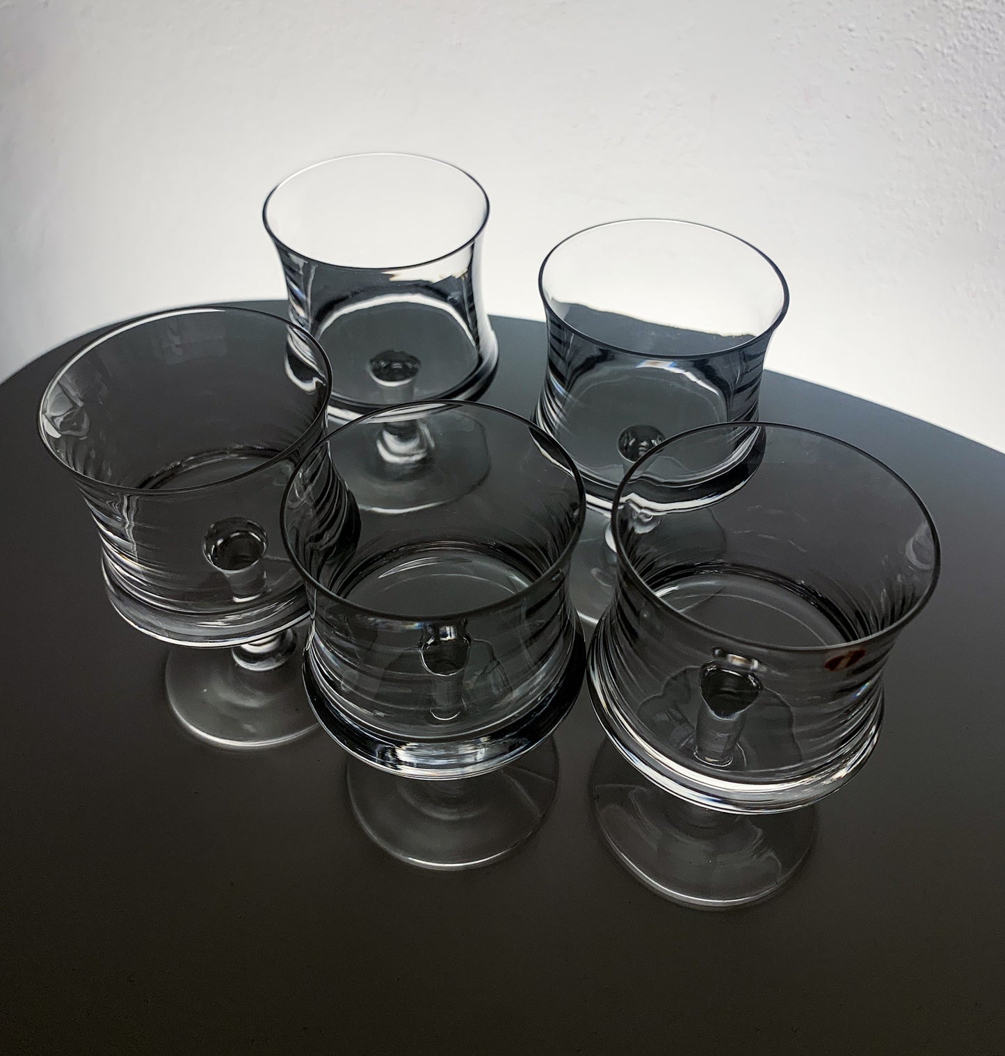 Tapio Wirkkala Iittala | Set of 5 Iittala Romantica cordial glasses