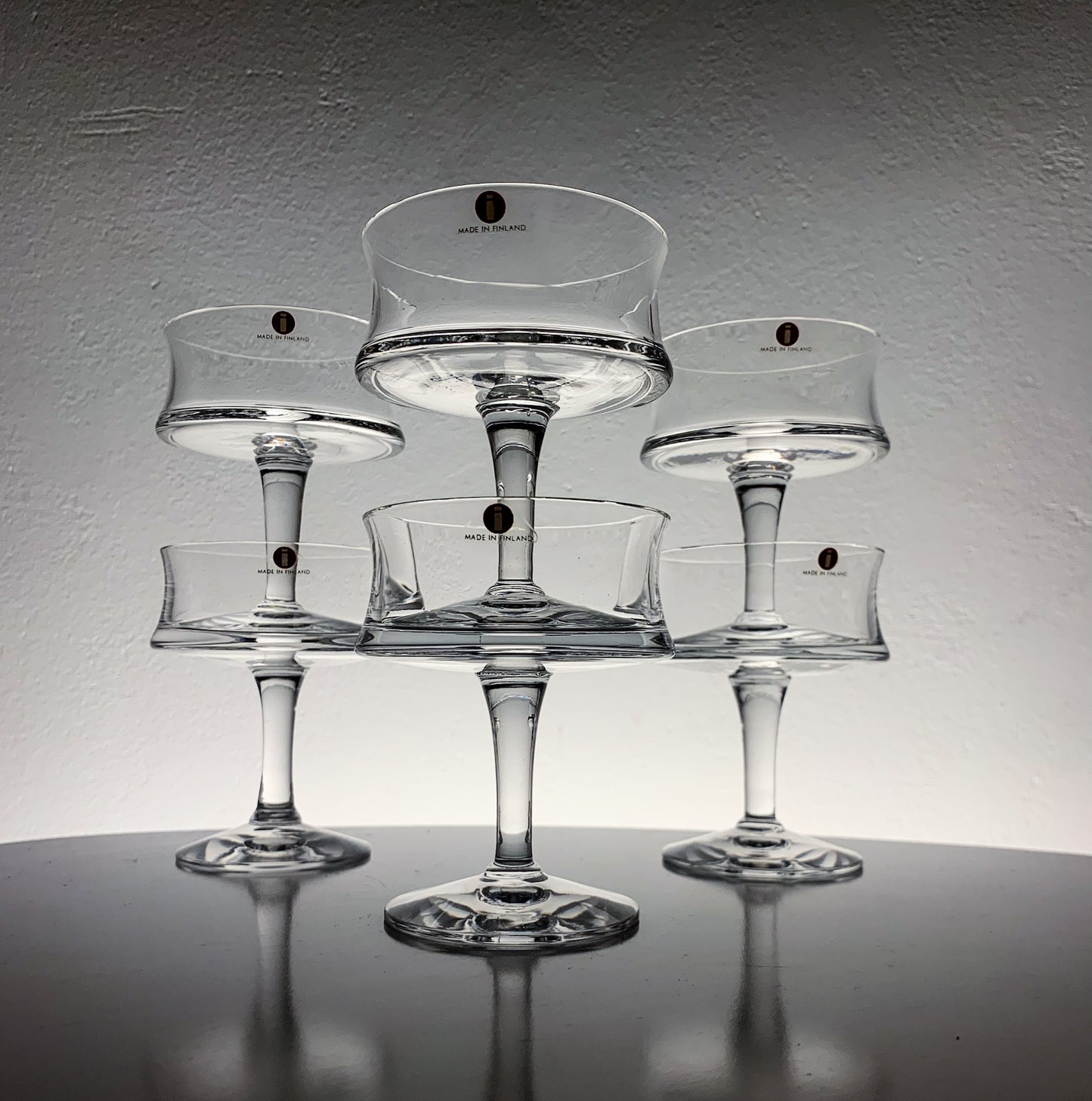 Tapio Wirkkala | Set of 6 Iittala Romantica champagne glasses