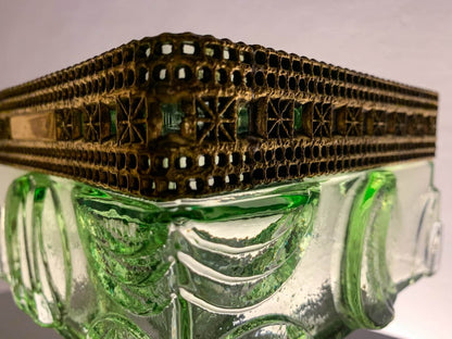 Brutalist Light Green Bowl Lunar Eclipse by Pentti Sarpaneva, Kumela Finland