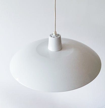 Vintage pendant lamp opal glass shade | Poul Henningsen style