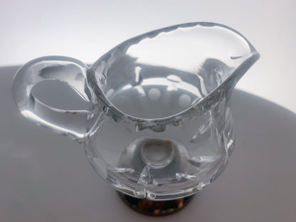 Aimo Okkolin Riihimaen Lasi – Pirkko series Bowl & Creamer, Silver
