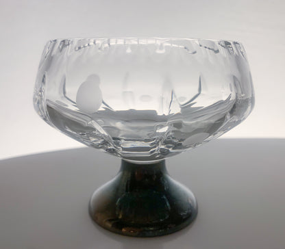 Aimo Okkolin Riihimaen Lasi – Pirkko series Bowl & Creamer, Silver