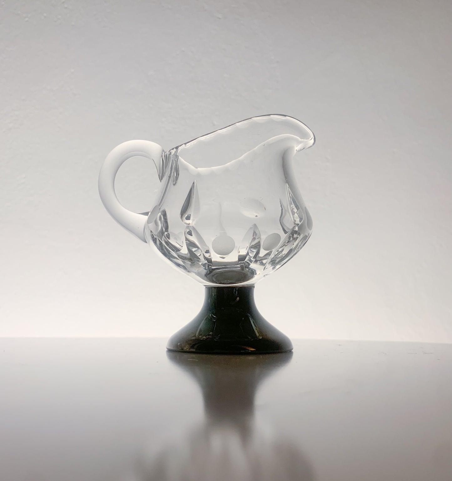 Aimo Okkolin Riihimaen Lasi – Pirkko series Bowl & Creamer, Silver